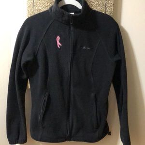 Columbia Breast Cancer Black Fleece Jacket
